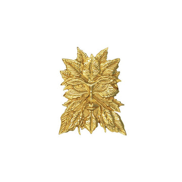 Jessica Galbreth Green Man Solid Gold Pendant GPD002 - Jewelry